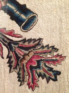 Detail Mexican embroidered hanging San Antonio Museum of Art 